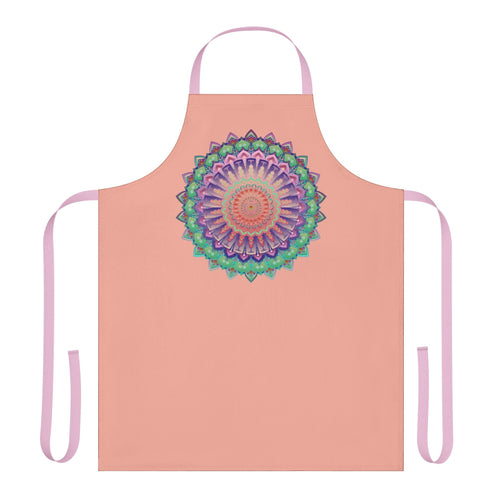 Mandala Art Apron - Apricot Flower All Over Prints - Blululi