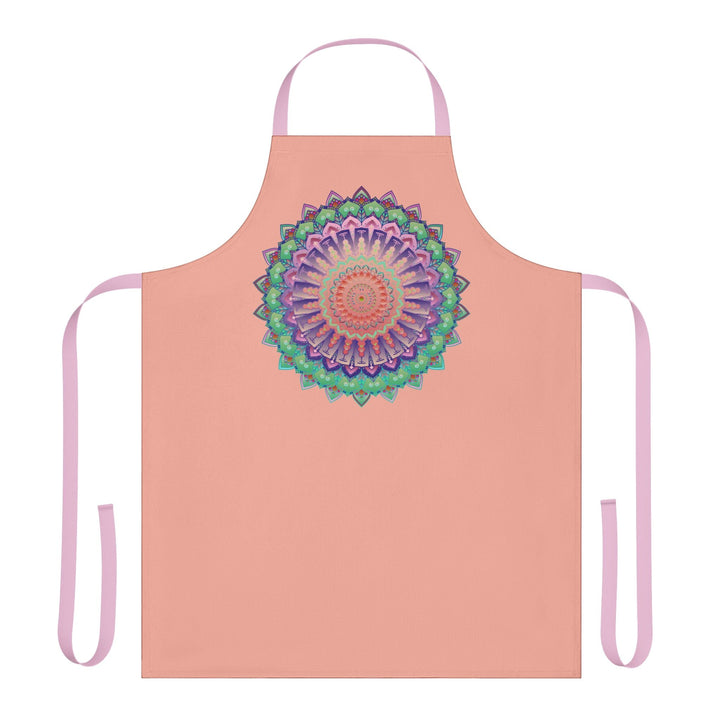 Mandala Art Apron - Apricot Flower All Over Prints - Blululi