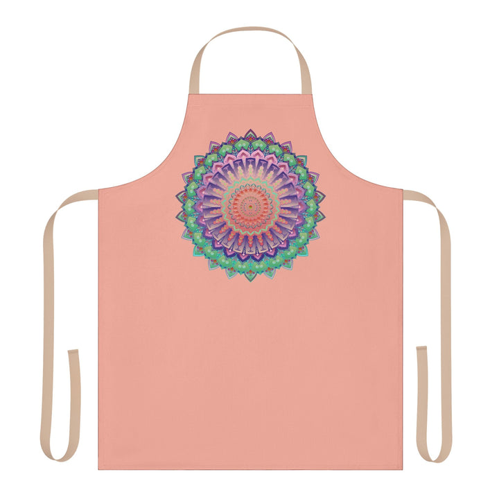 Mandala Art Apron - Apricot Flower All Over Prints - Blululi