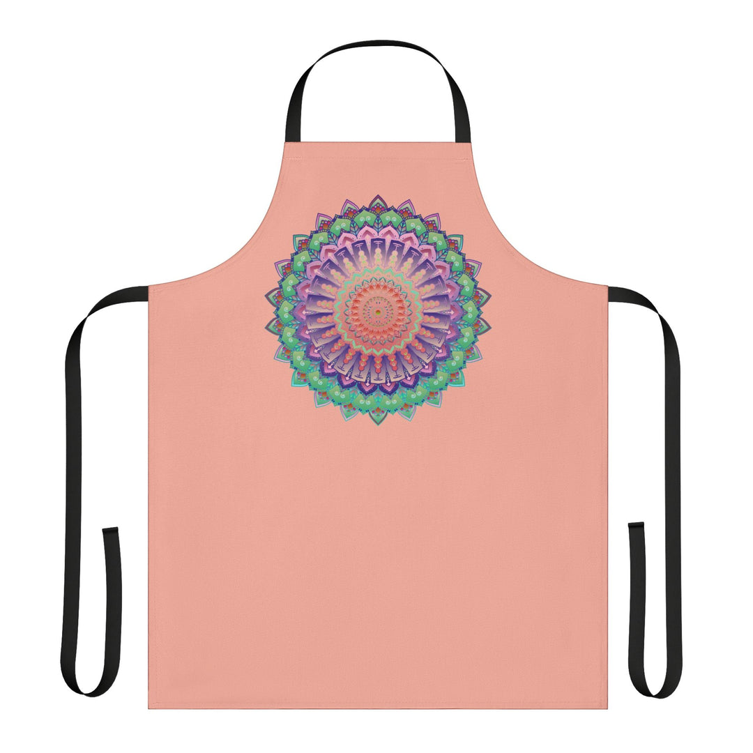 Mandala Art Apron - Apricot Flower All Over Prints - Blululi