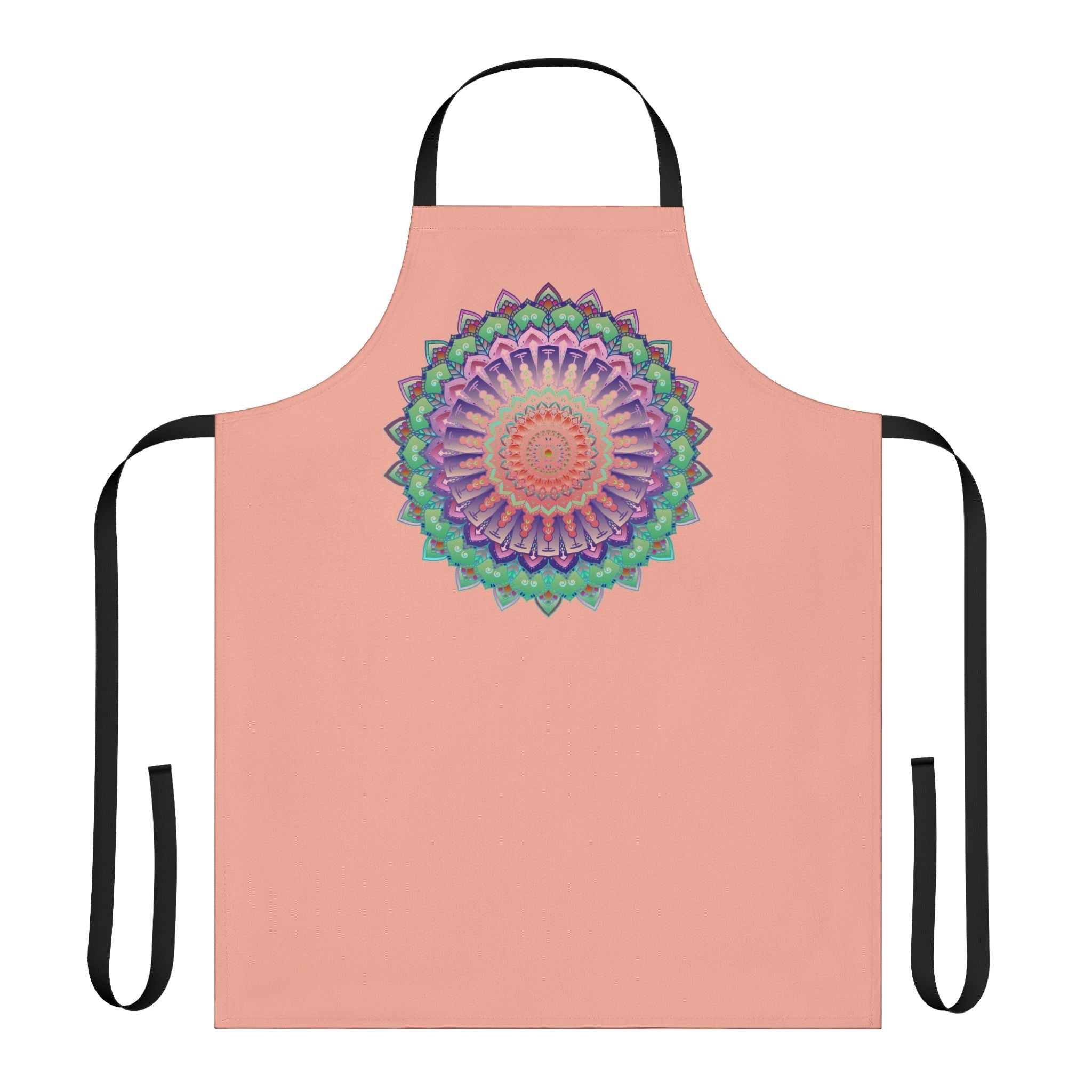 Mandala Art Apron - Apricot Flower All Over Prints - Blululi