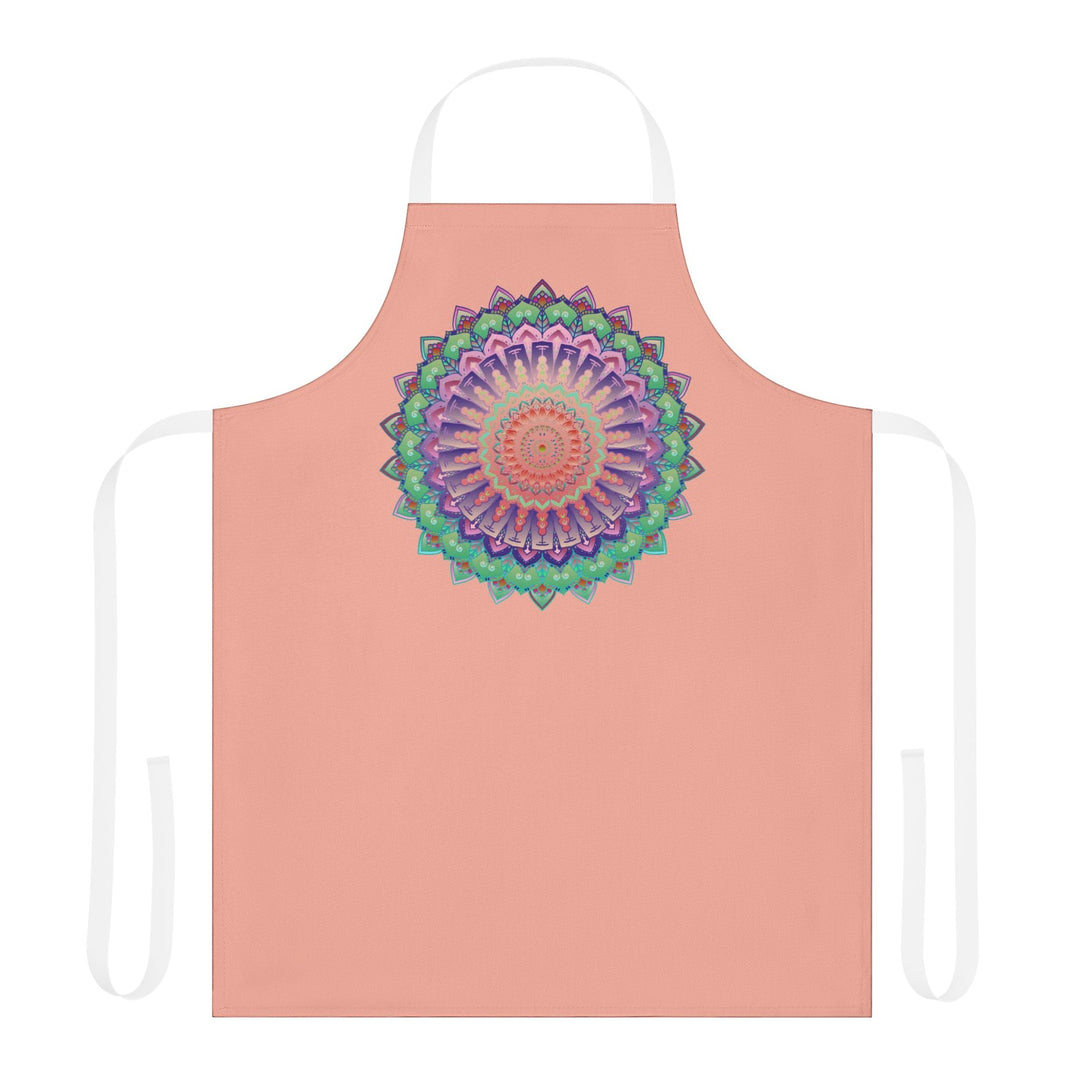 Mandala Art Apron - Apricot Flower All Over Prints - Blululi