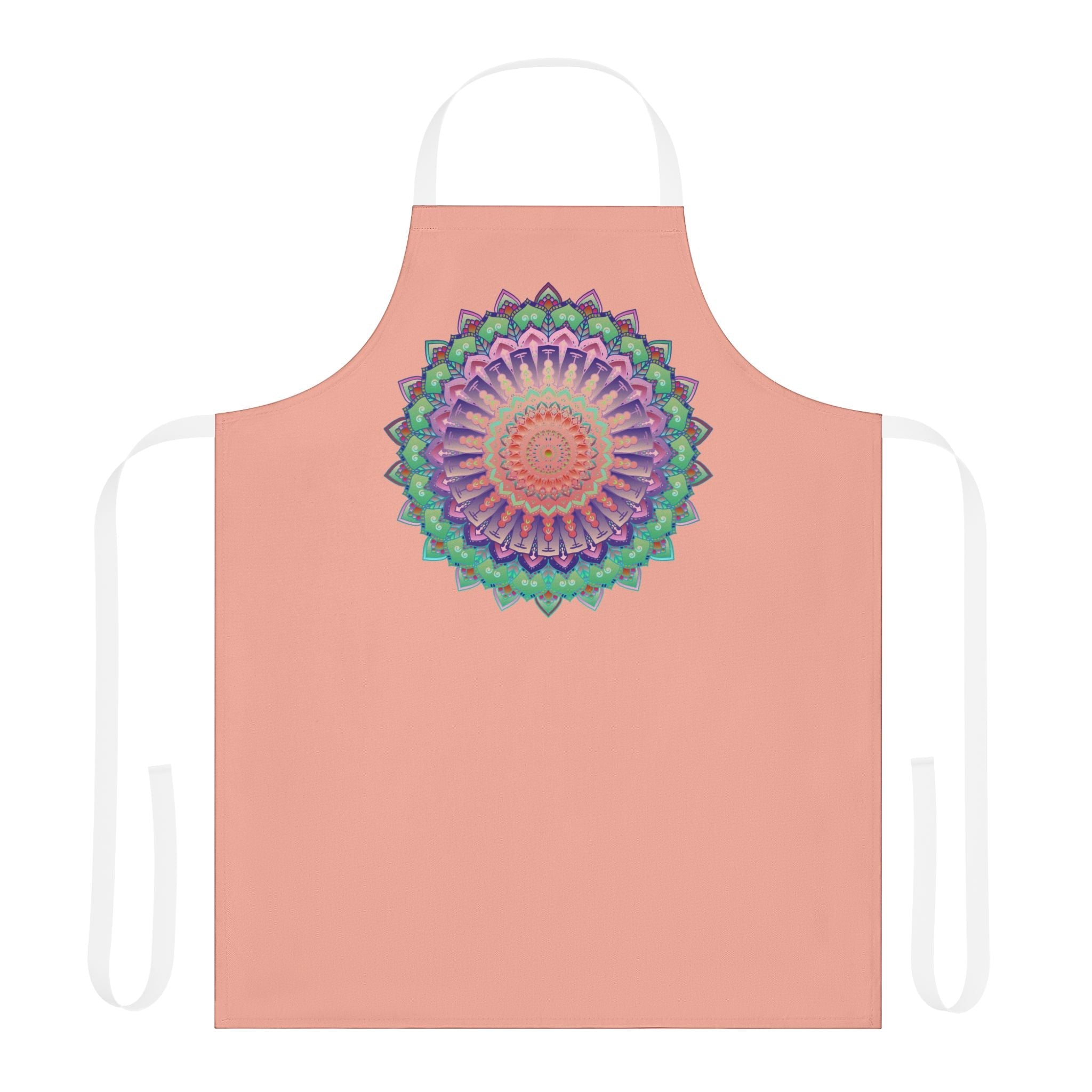 Mandala Art Apron - Apricot Flower All Over Prints - Blululi