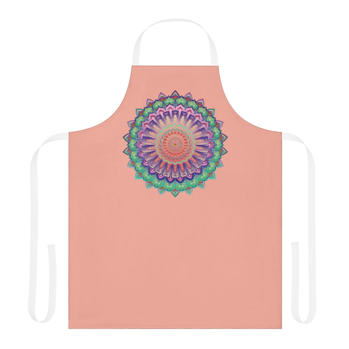 Mandala Art Apron - Apricot Flower All Over Prints - Blululi