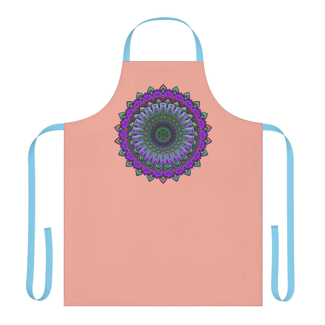 Mandala Art Apron - Apricot - Hand Drawn All Over Prints - Blululi