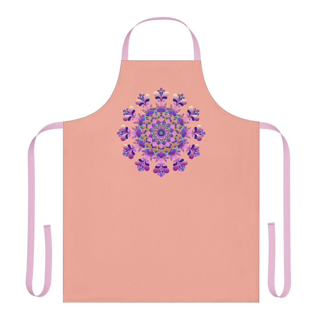 Mandala Art Apron - Apricot, Hand - Drawn All Over Prints - Blululi