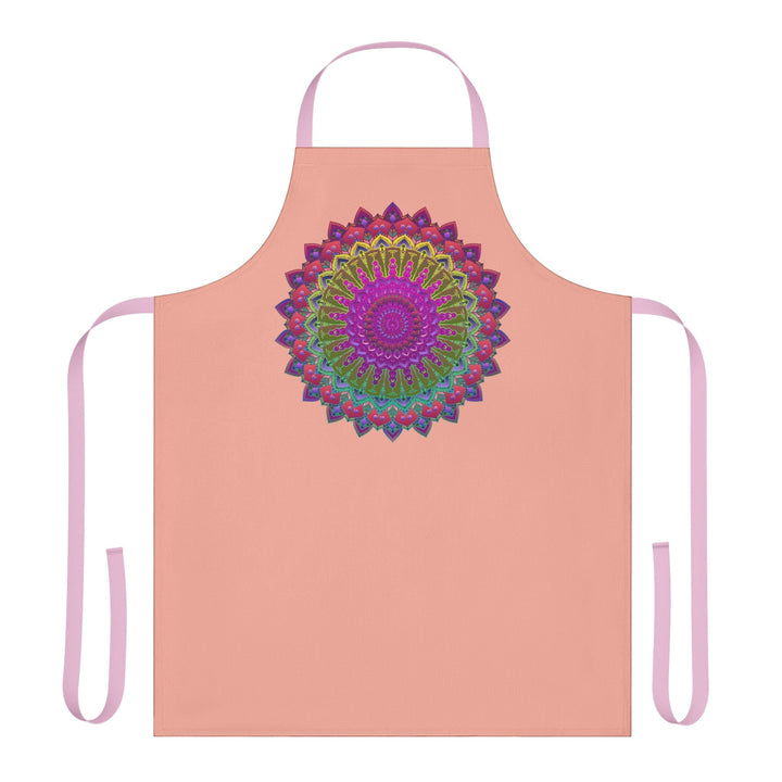 Mandala Art Apron - Apricot - Hand - Drawn All Over Prints - Blululi