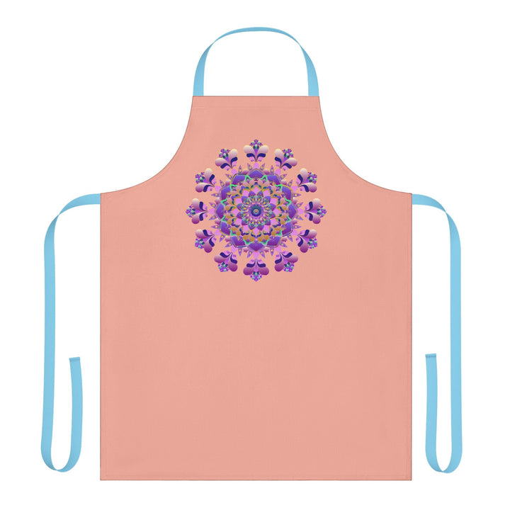 Mandala Art Apron - Apricot, Hand - Drawn All Over Prints - Blululi