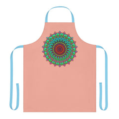 Mandala Art Apron - Apricot - Hand Drawn All Over Prints - Blululi