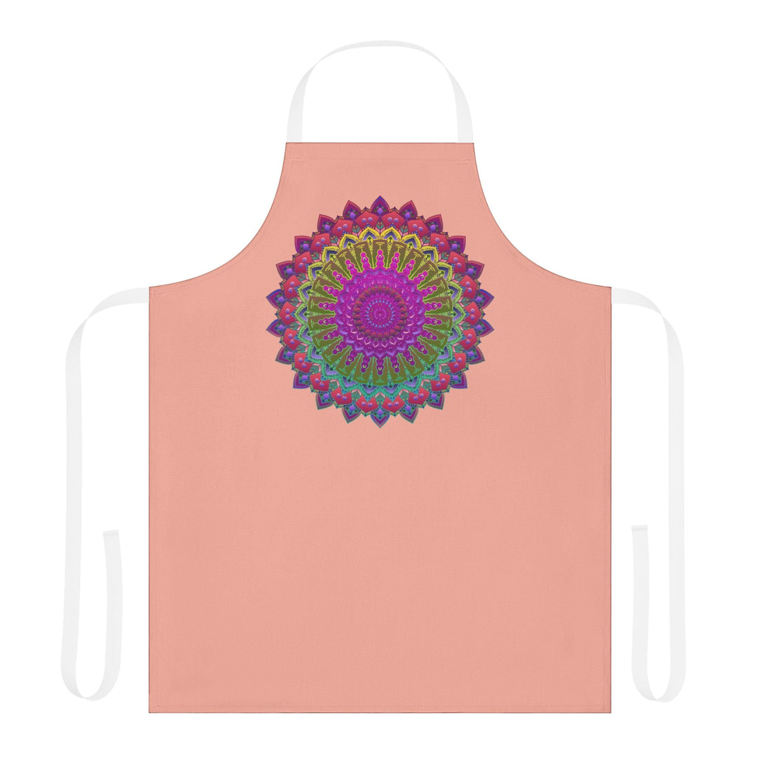 Mandala Art Apron - Apricot - Hand - Drawn All Over Prints - Blululi