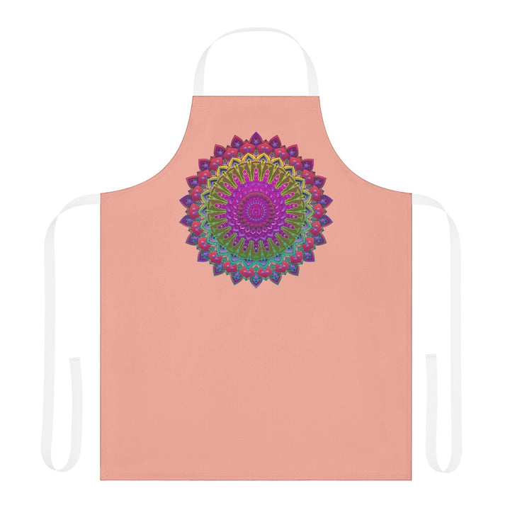 Mandala Art Apron - Apricot - Hand - Drawn All Over Prints - Blululi