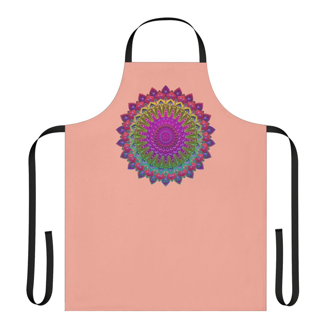 Mandala Art Apron - Apricot - Hand - Drawn All Over Prints - Blululi