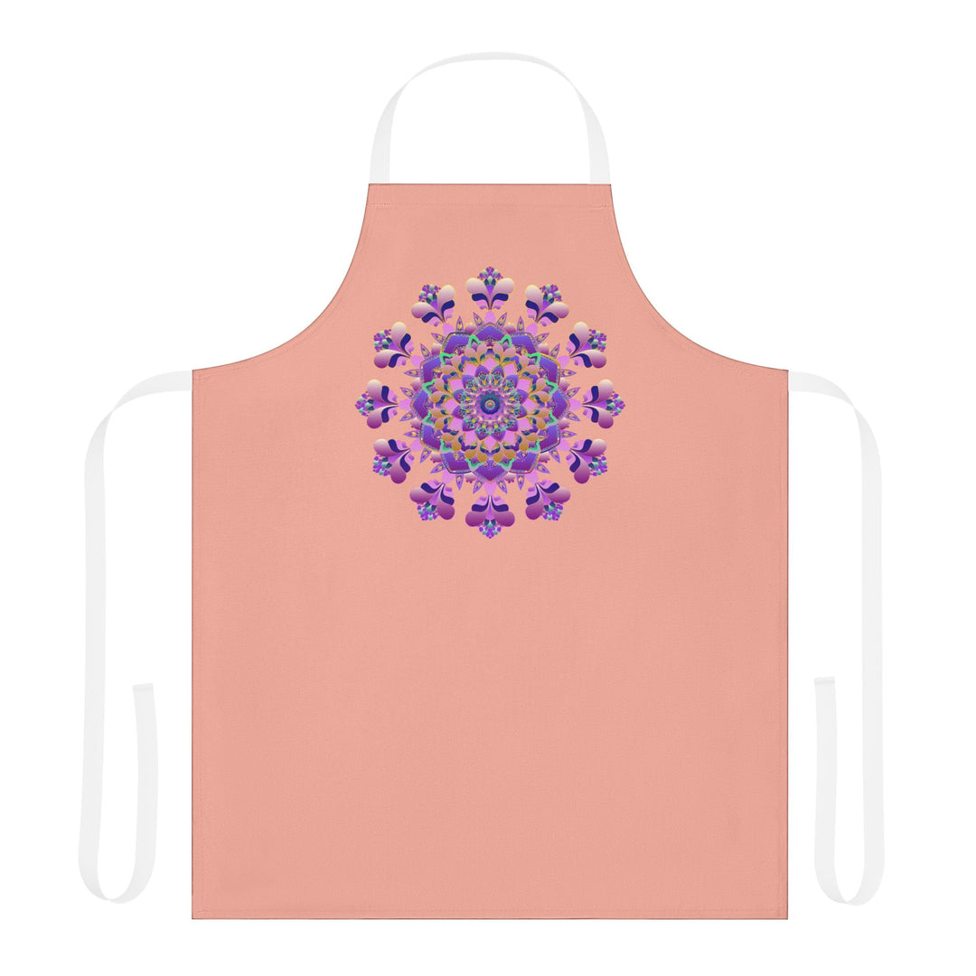 Mandala Art Apron - Apricot, Hand - Drawn All Over Prints - Blululi