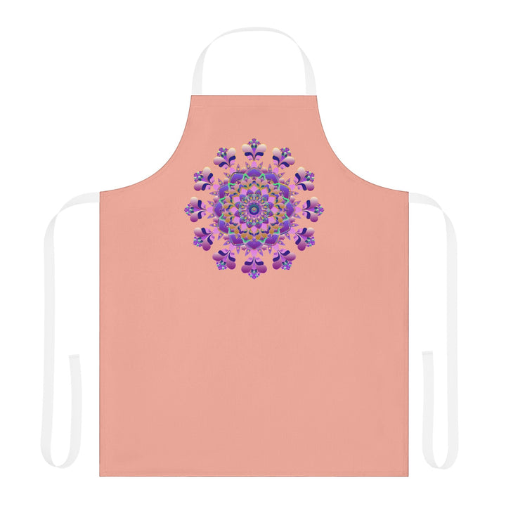 Mandala Art Apron - Apricot, Hand - Drawn All Over Prints - Blululi