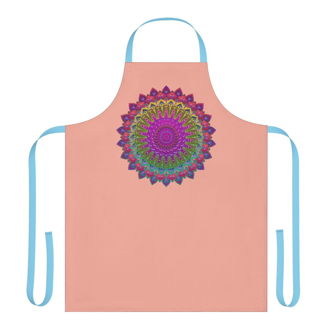 Mandala Art Apron - Apricot - Hand - Drawn All Over Prints - Blululi