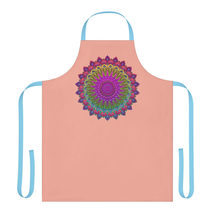 Mandala Art Apron - Apricot - Hand - Drawn All Over Prints - Blululi