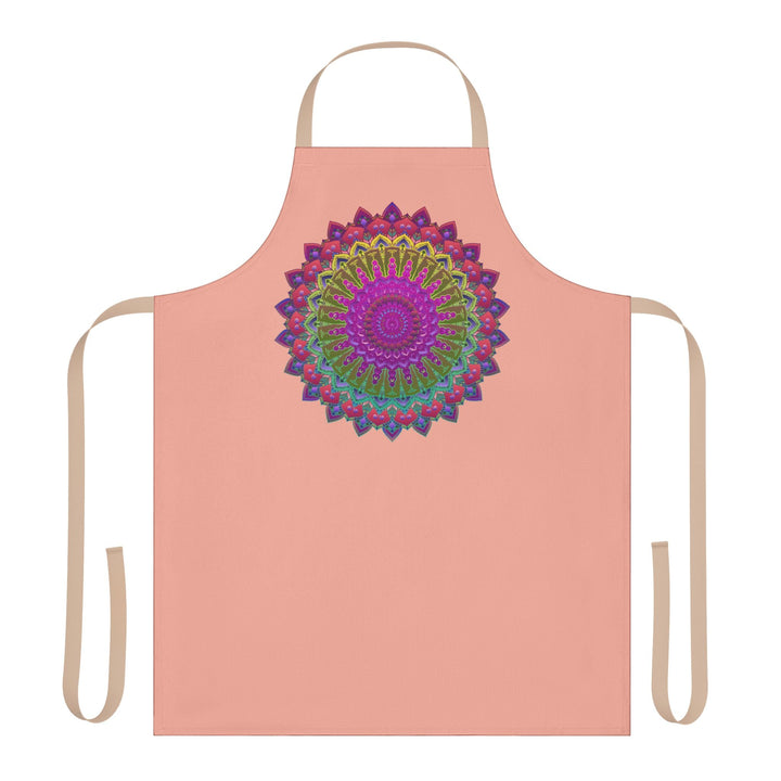 Mandala Art Apron - Apricot - Hand - Drawn All Over Prints - Blululi