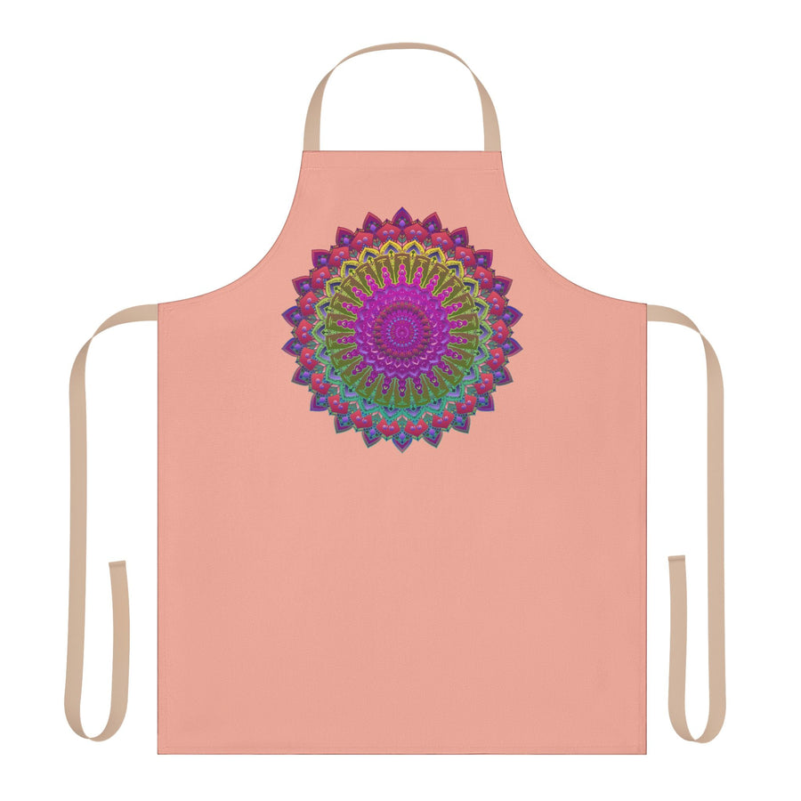 Mandala Art Apron - Apricot - Hand - Drawn All Over Prints - Blululi