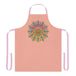 Mandala Art Apron - Apricot, Hand - Drawn Design All Over Prints - Blululi