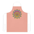 Mandala Art Apron - Apricot, Hand - Drawn Design All Over Prints - Blululi