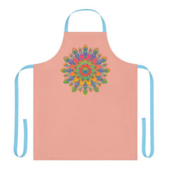 Mandala Art Apron - Apricot, Hand - Drawn Design All Over Prints - Blululi