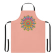 Mandala Art Apron - Apricot, Hand - Drawn Design All Over Prints - Blululi
