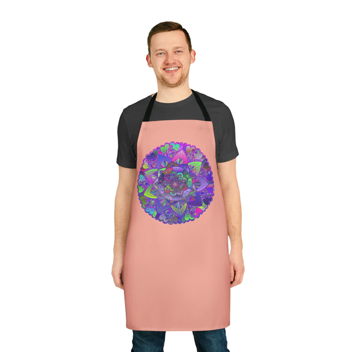 Mandala Art Apron - Apricot - Intricate Design All Over Prints - Blululi