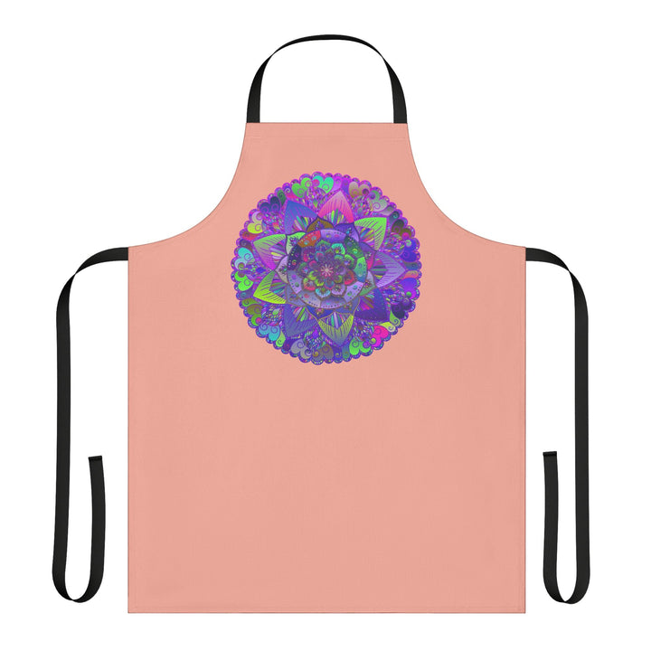 Mandala Art Apron - Apricot - Intricate Design All Over Prints - Blululi