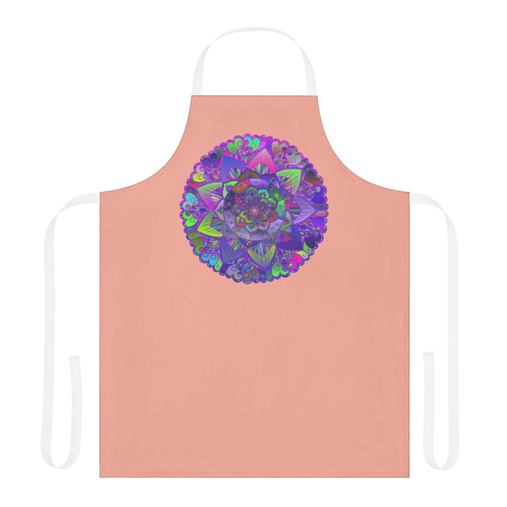 Mandala Art Apron - Apricot - Intricate Design All Over Prints - Blululi