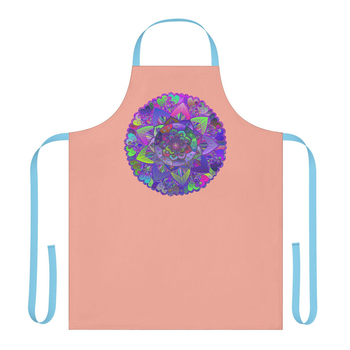 Mandala Art Apron - Apricot - Intricate Design All Over Prints - Blululi