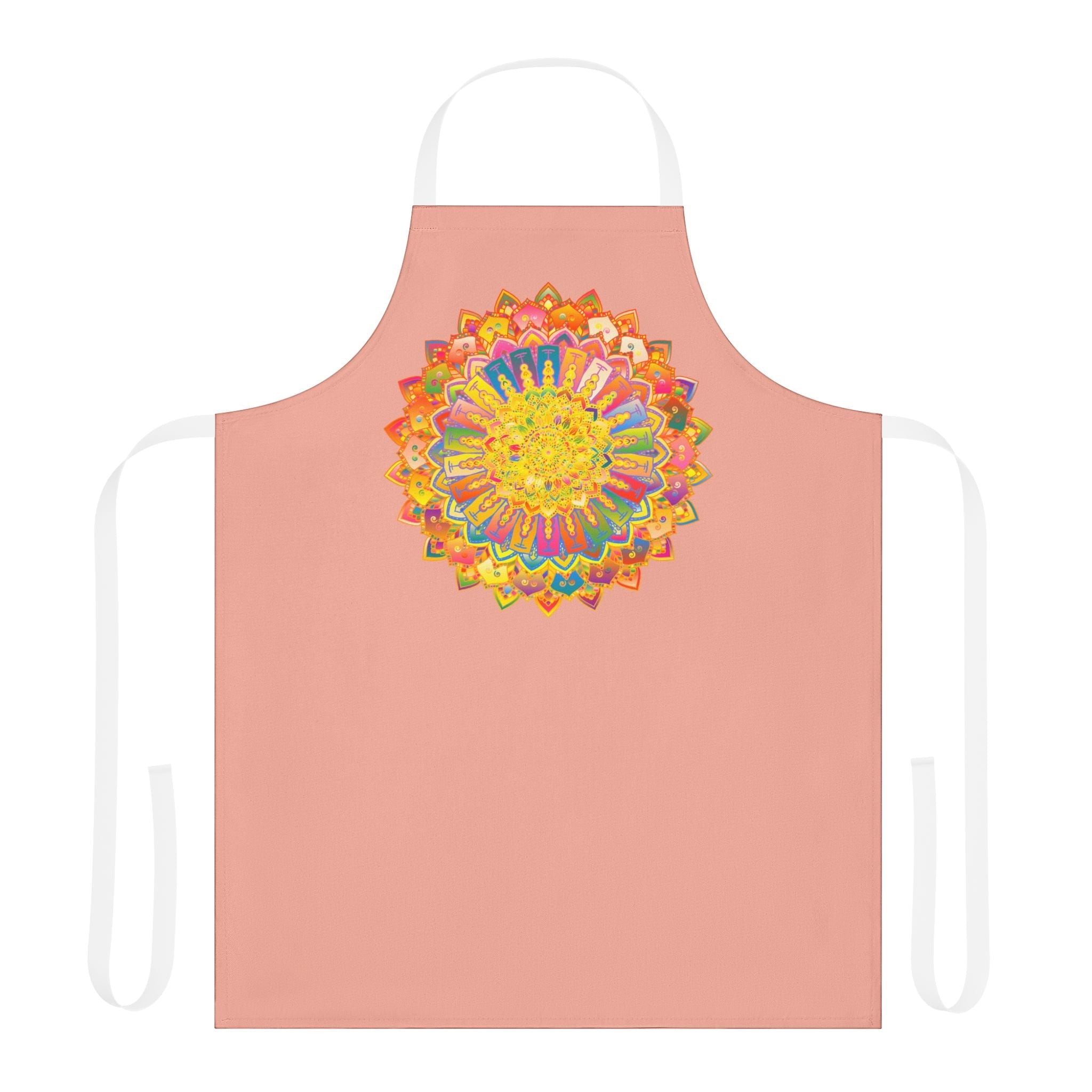 Mandala Art Apron - Apricot - Kitchen Decor All Over Prints - Blululi