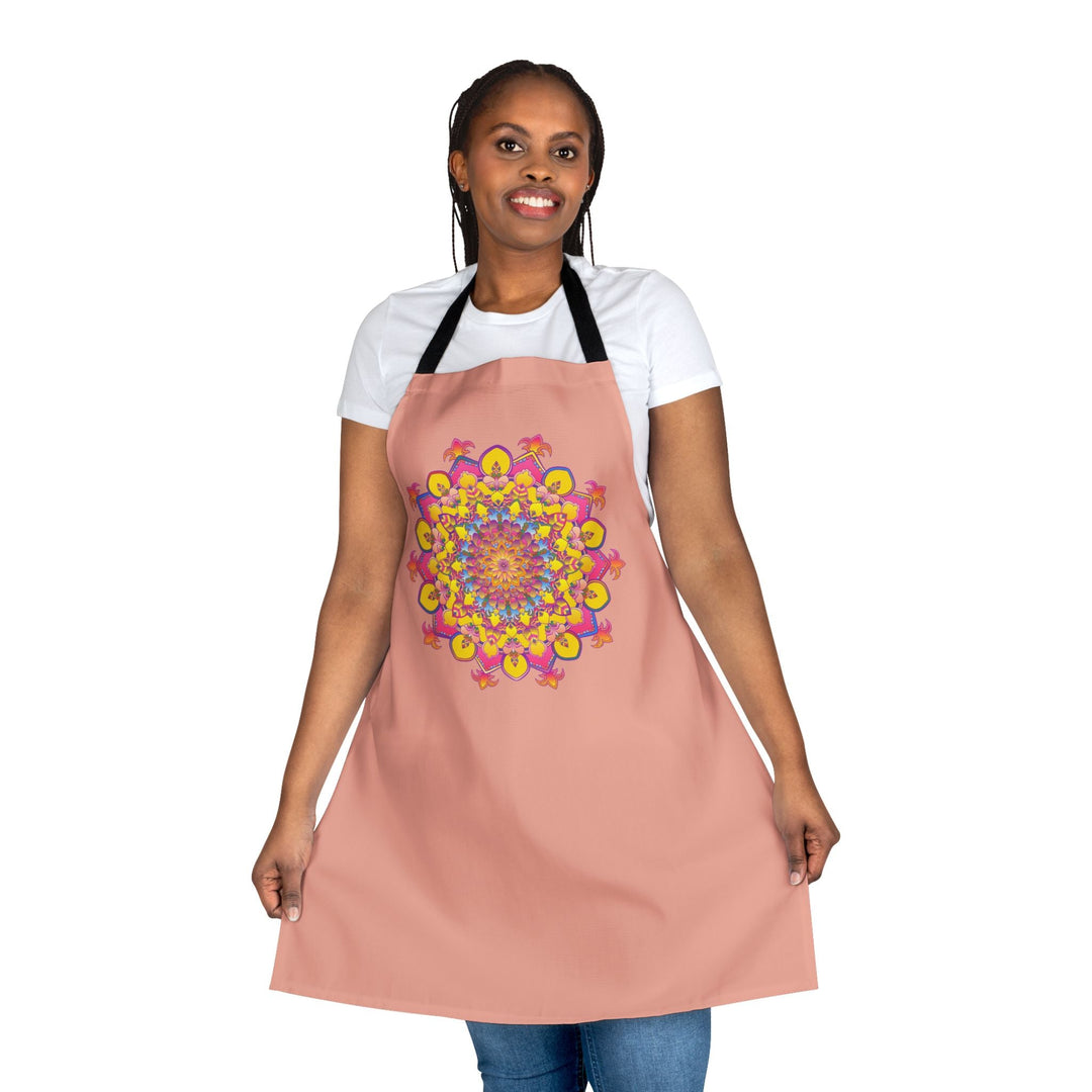 Mandala Art Apron - Apricot Kitchen Decor All Over Prints - Blululi