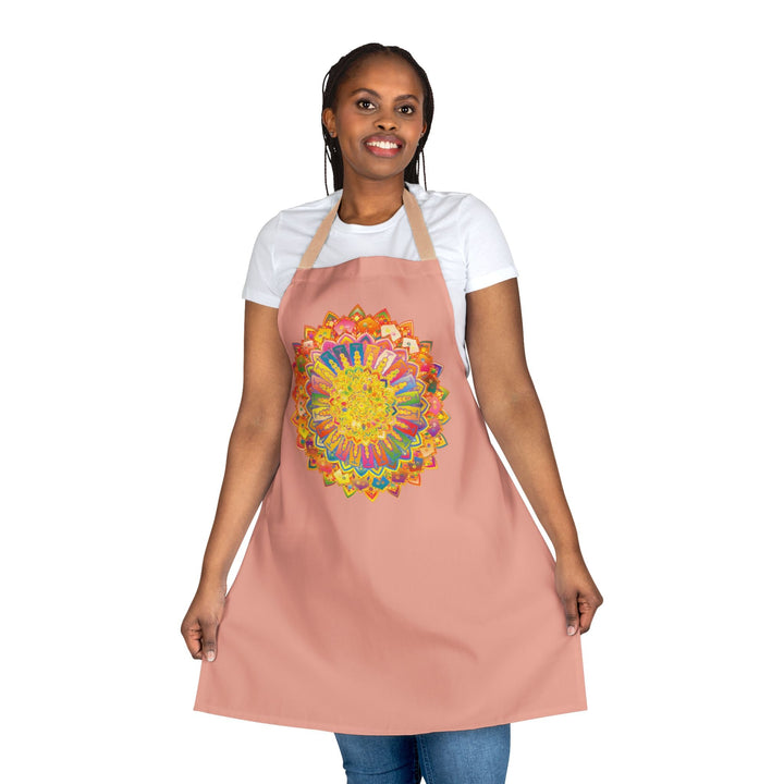 Mandala Art Apron - Apricot - Kitchen Decor All Over Prints - Blululi