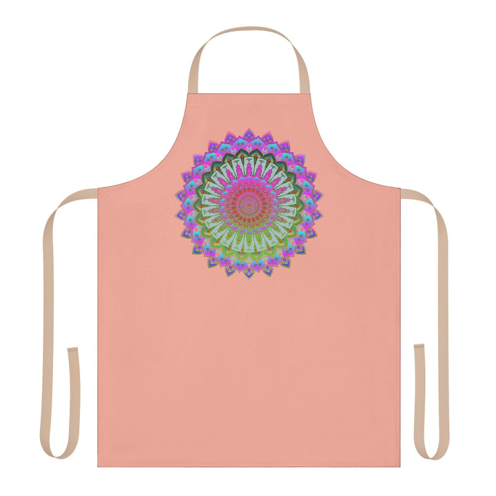 Mandala Art Apron - Apricot Kitchen Delight All Over Prints - Blululi