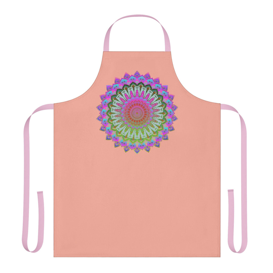 Mandala Art Apron - Apricot Kitchen Delight All Over Prints - Blululi