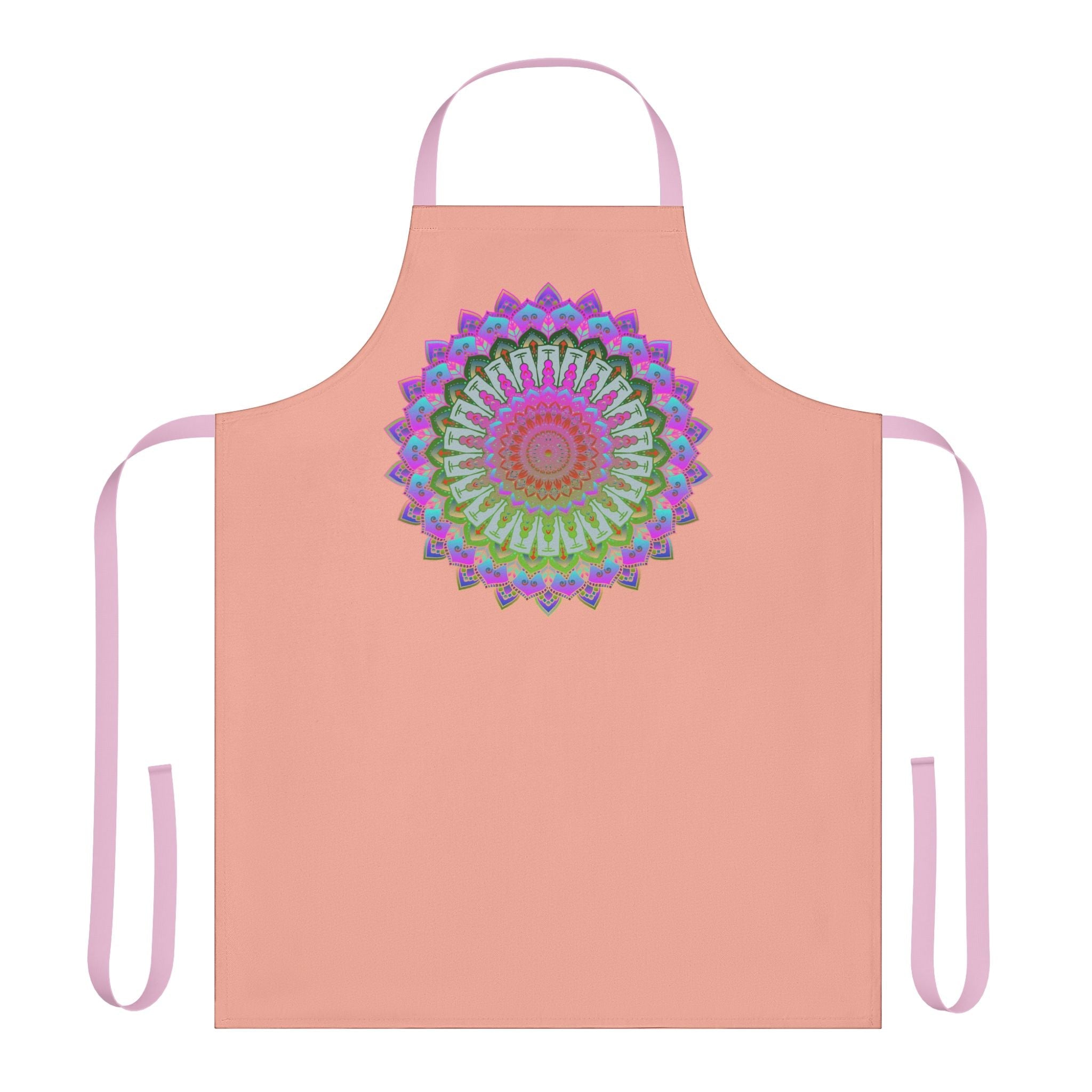 Mandala Art Apron - Apricot Kitchen Delight All Over Prints - Blululi