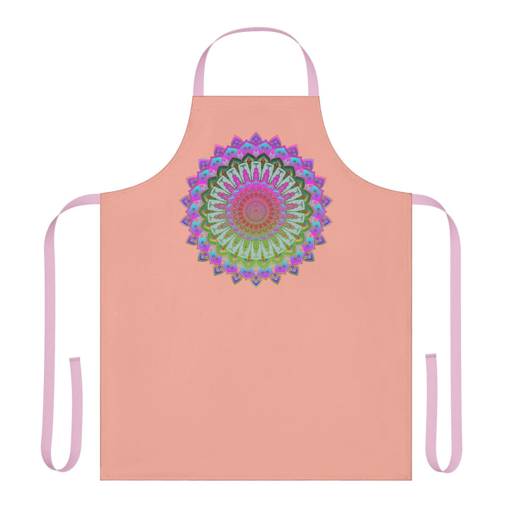 Mandala Art Apron - Apricot Kitchen Delight All Over Prints - Blululi