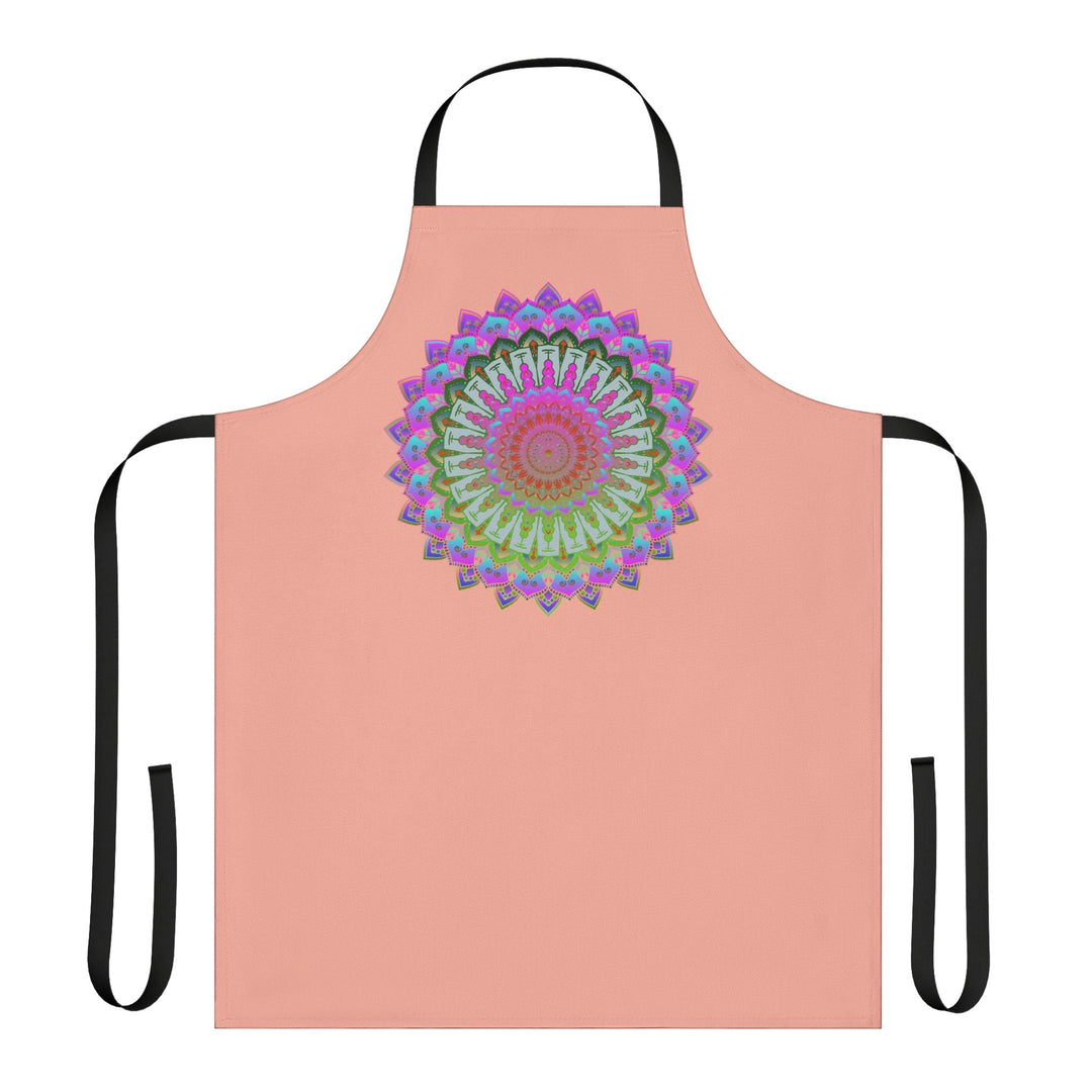 Mandala Art Apron - Apricot Kitchen Delight All Over Prints - Blululi