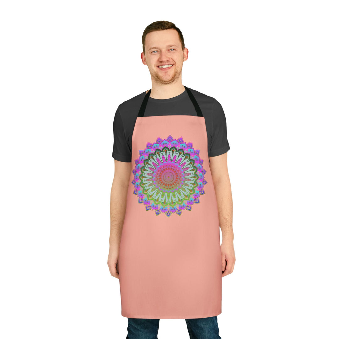 Mandala Art Apron - Apricot Kitchen Delight All Over Prints - Blululi