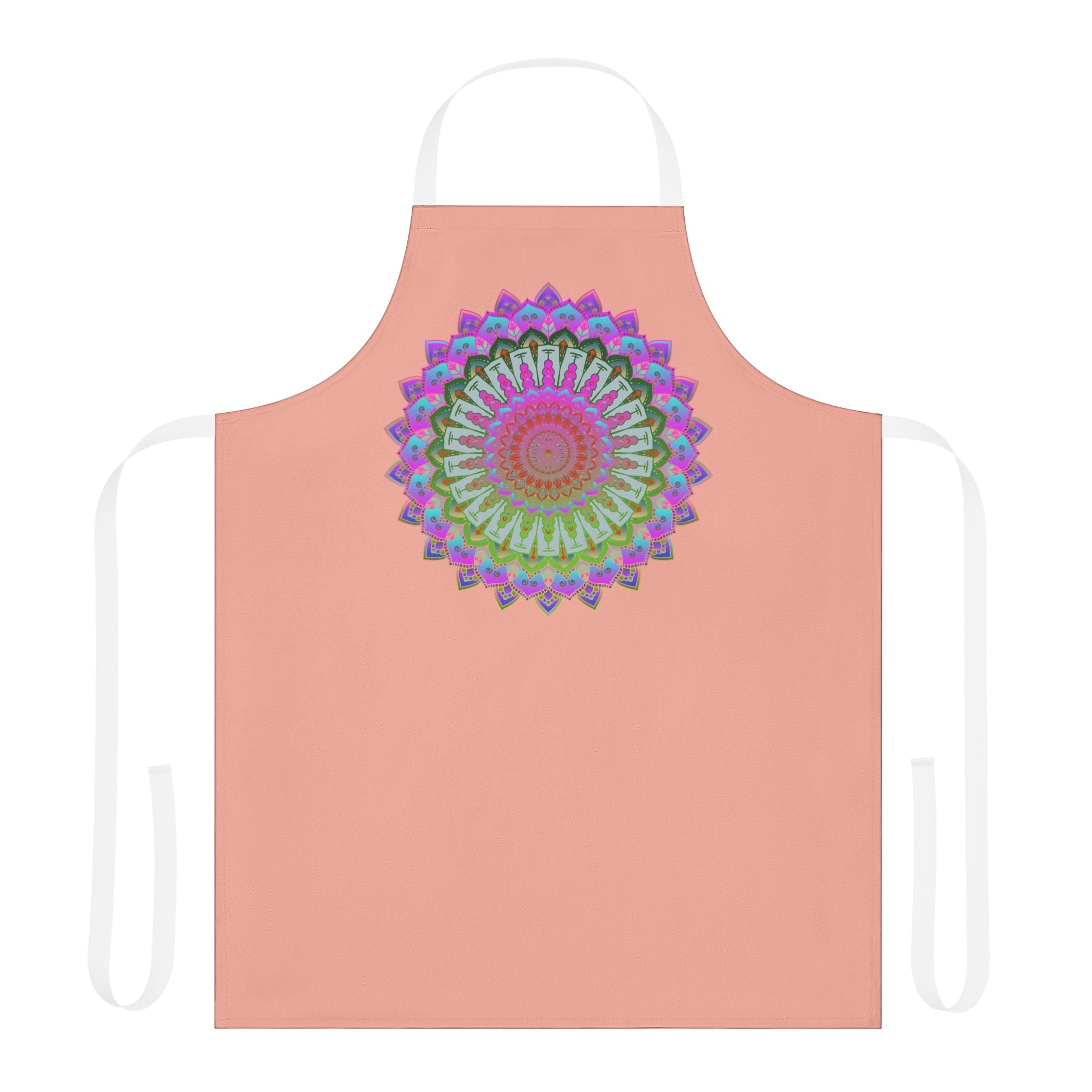 Mandala Art Apron - Apricot Kitchen Delight All Over Prints - Blululi