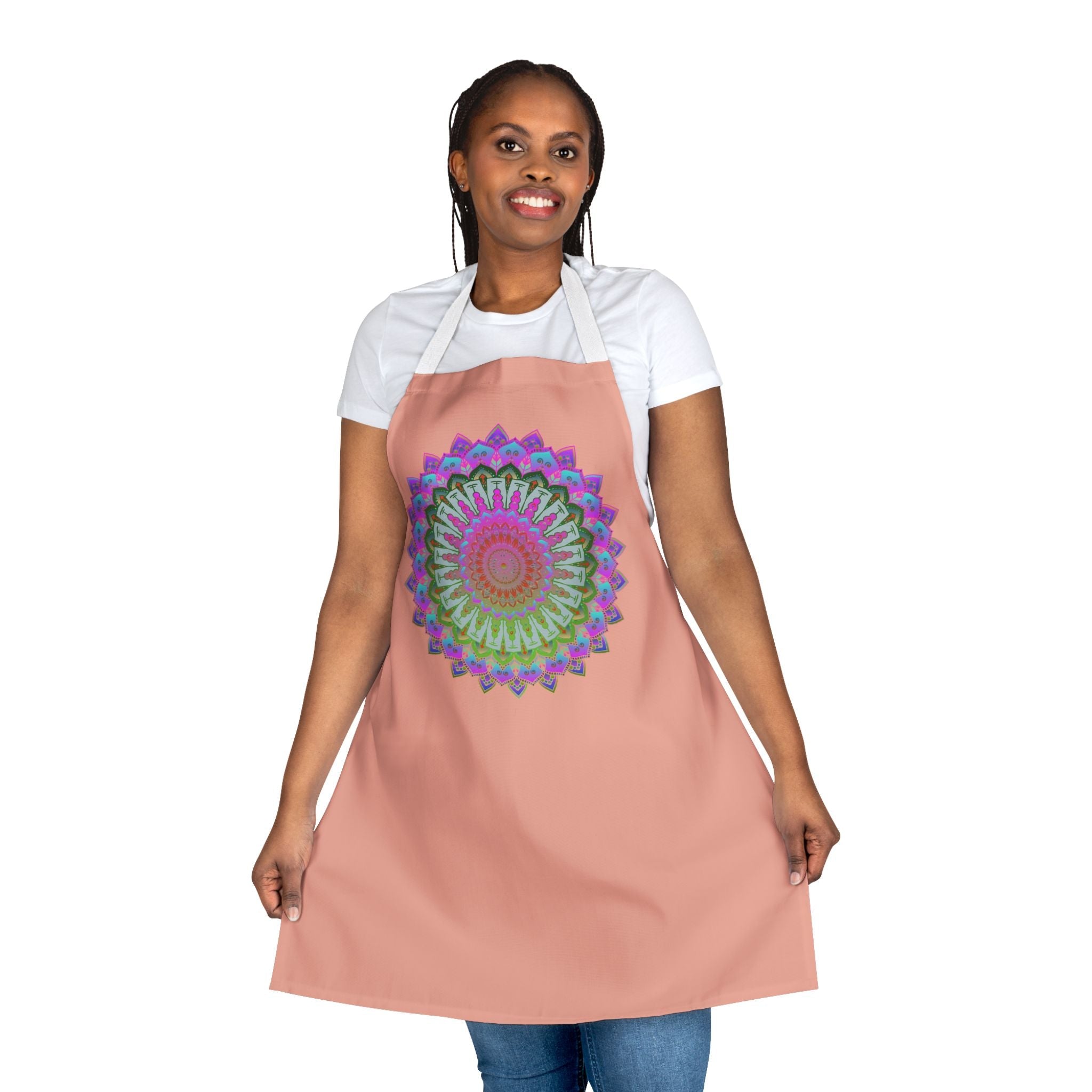 Mandala Art Apron - Apricot Kitchen Delight All Over Prints - Blululi