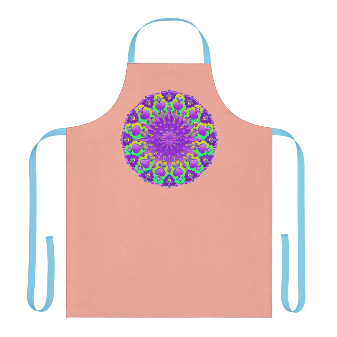 Mandala Art Apron - Apricot & Purple All Over Prints - Blululi