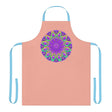 Mandala Art Apron - Apricot & Purple All Over Prints - Blululi