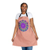 Mandala Art Apron - Apricot & Purple All Over Prints - Blululi