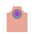 Mandala Art Apron - Apricot & Purple All Over Prints - Blululi