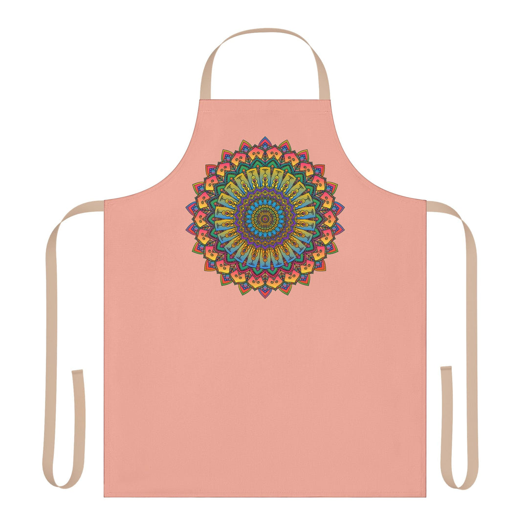 Mandala Art Apron - Apricot - Spiritual Decor All Over Prints - Blululi