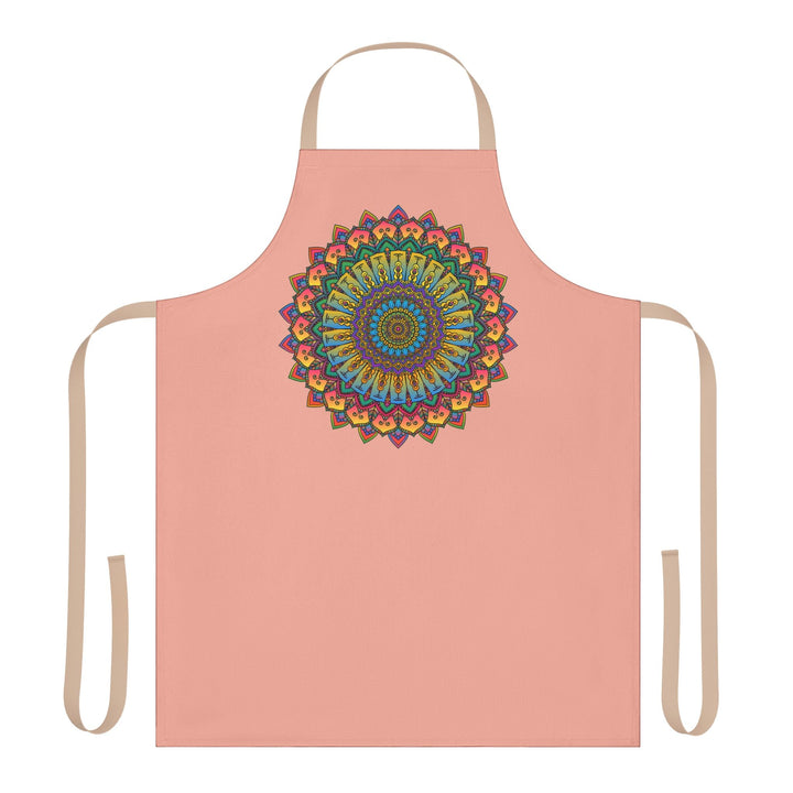 Mandala Art Apron - Apricot - Spiritual Decor All Over Prints - Blululi