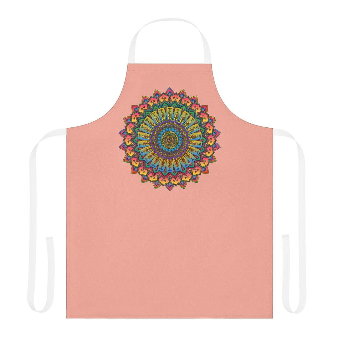 Mandala Art Apron - Apricot - Spiritual Decor All Over Prints - Blululi