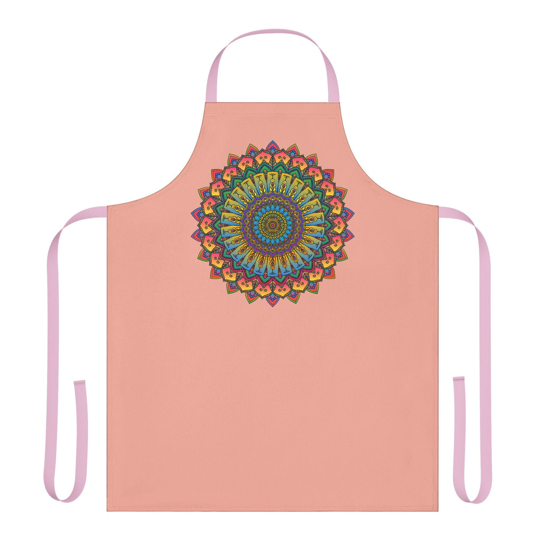 Mandala Art Apron - Apricot - Spiritual Decor All Over Prints - Blululi