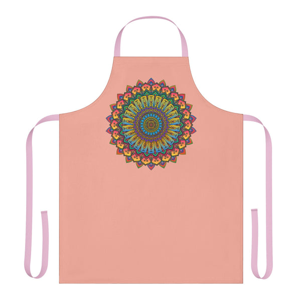 Mandala Art Apron - Apricot - Spiritual Decor All Over Prints - Blululi